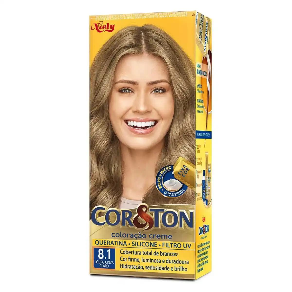 TINTURA COR TON LOURO CINZA 8.1