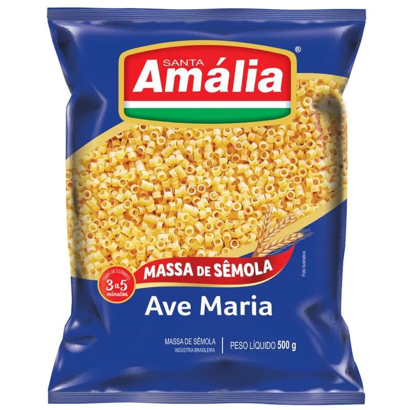 MACARRAO AMALIA SEMOLA 500G AVE MARIA