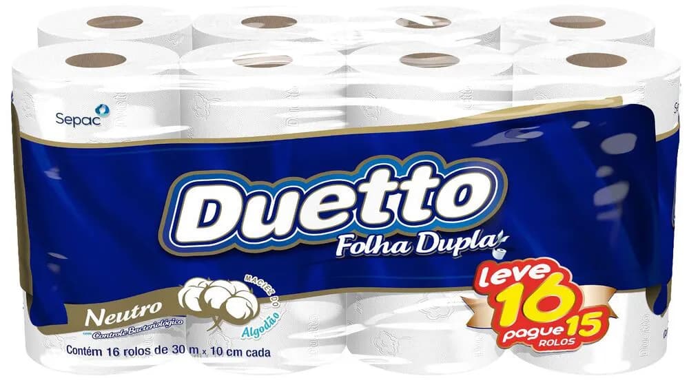 PAPEL HIG DUETTO FD NEUTRO 16X30M