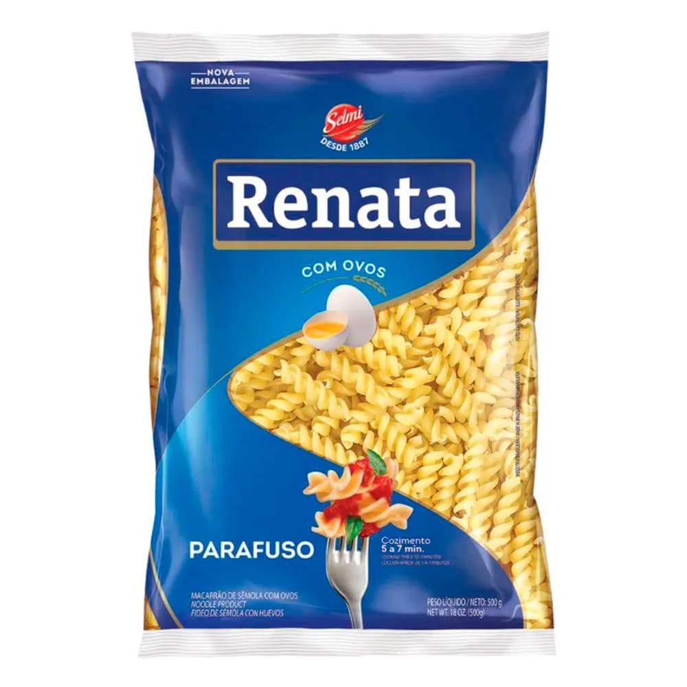 MACARRAO RENATA 500G PARAFUSO
