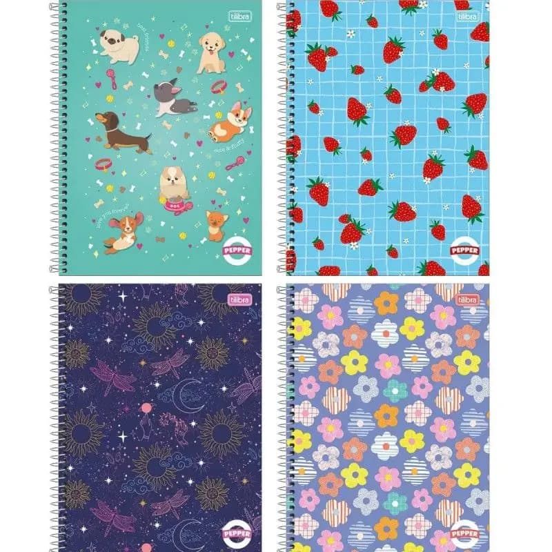 CADERNO CD TILIBRA 10X1 PEPPER FEMININO