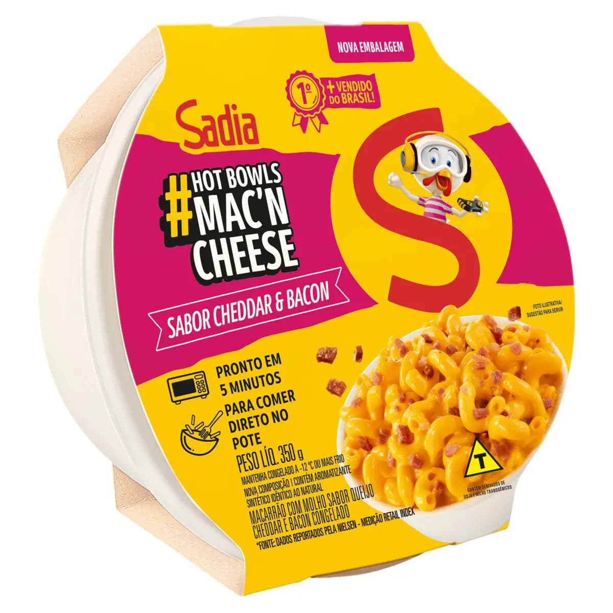 MACARRAO N CHEESE SADIA CHEDDAR E BACON 350G