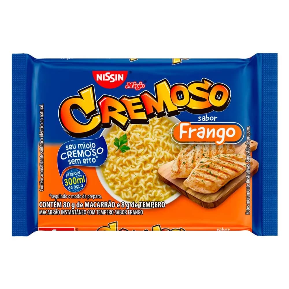 MACARRAO INSTANT NISSIN 80G CREMOSO FRANGO