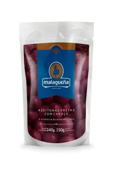 AZEITONA MALAGUENA 150G PRETA