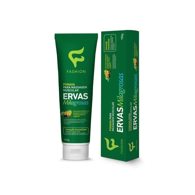 POMADA MASSAGEM FASHION 150G ERVAS MILAGROSAS