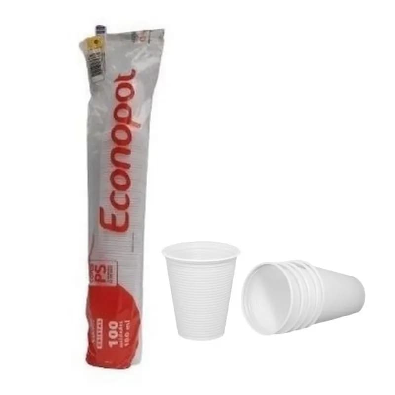 COPOS DESCARTAVEIS ECONOPOT 100X180ML