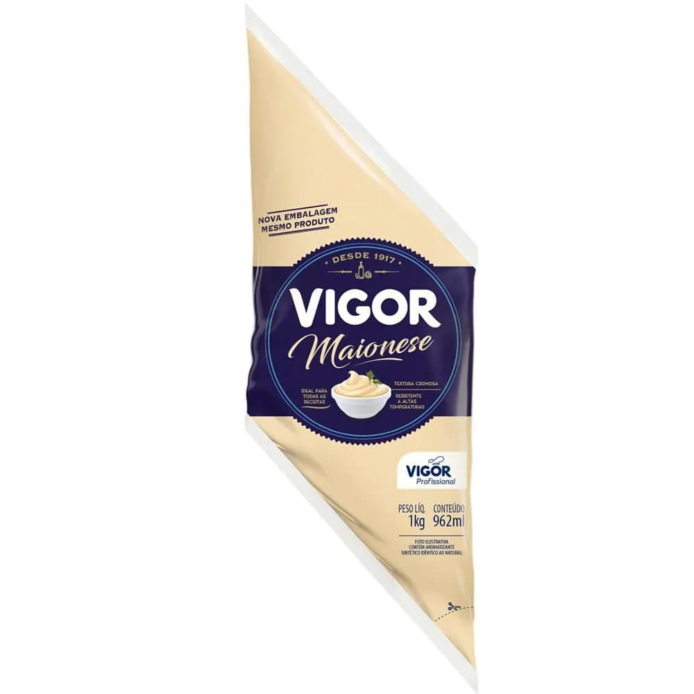 MAIONESE VIGOR BISNAGA 1KG