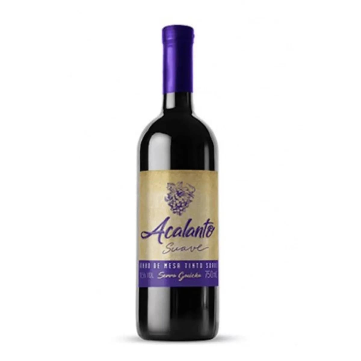 VINHO TINTO SUAVE ACALANTO 750ML