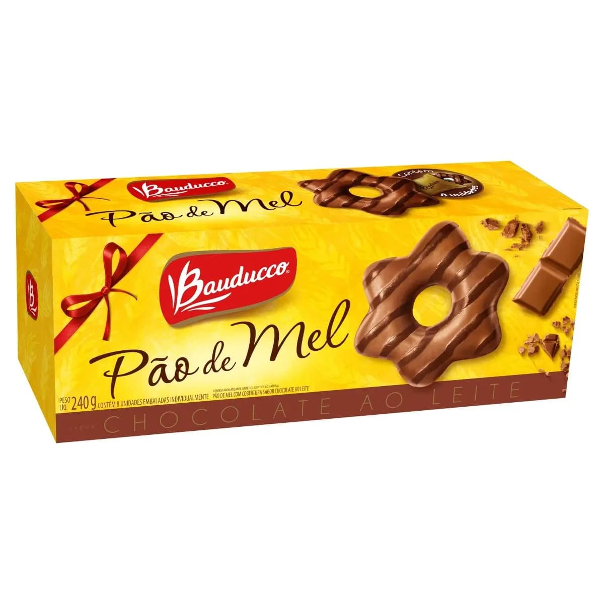 PAO DE MEL BAUDUCCO CCOB AO LEITE CX 240G