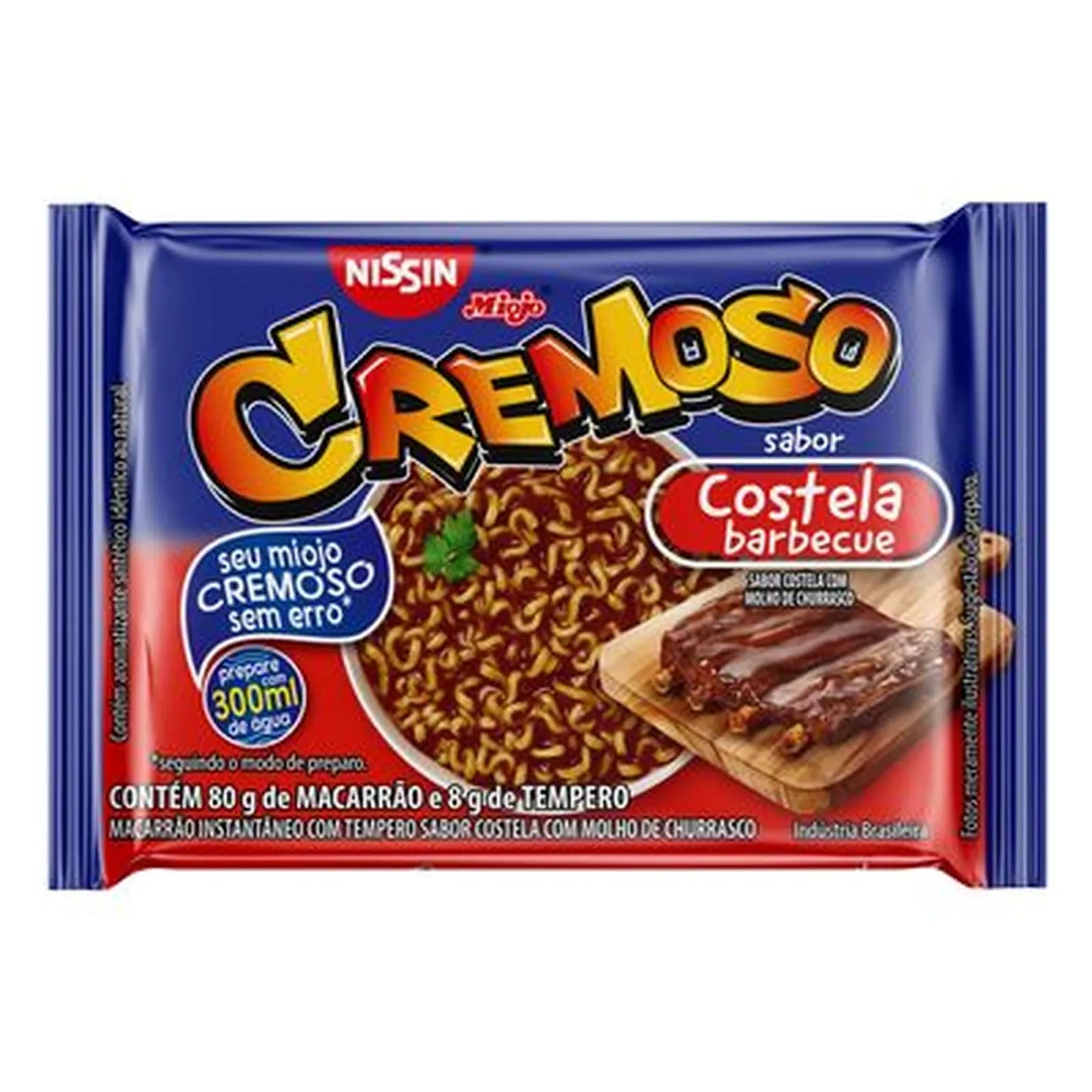 MACARRAO INSTANT NISSIN 88G CREMOSO COSTELA BARBECUE