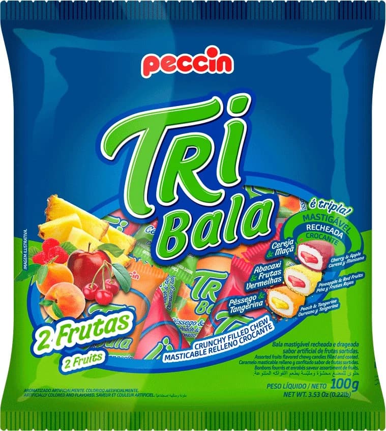 BALA PECCIN TRI BALA 100G 2FRUTAS