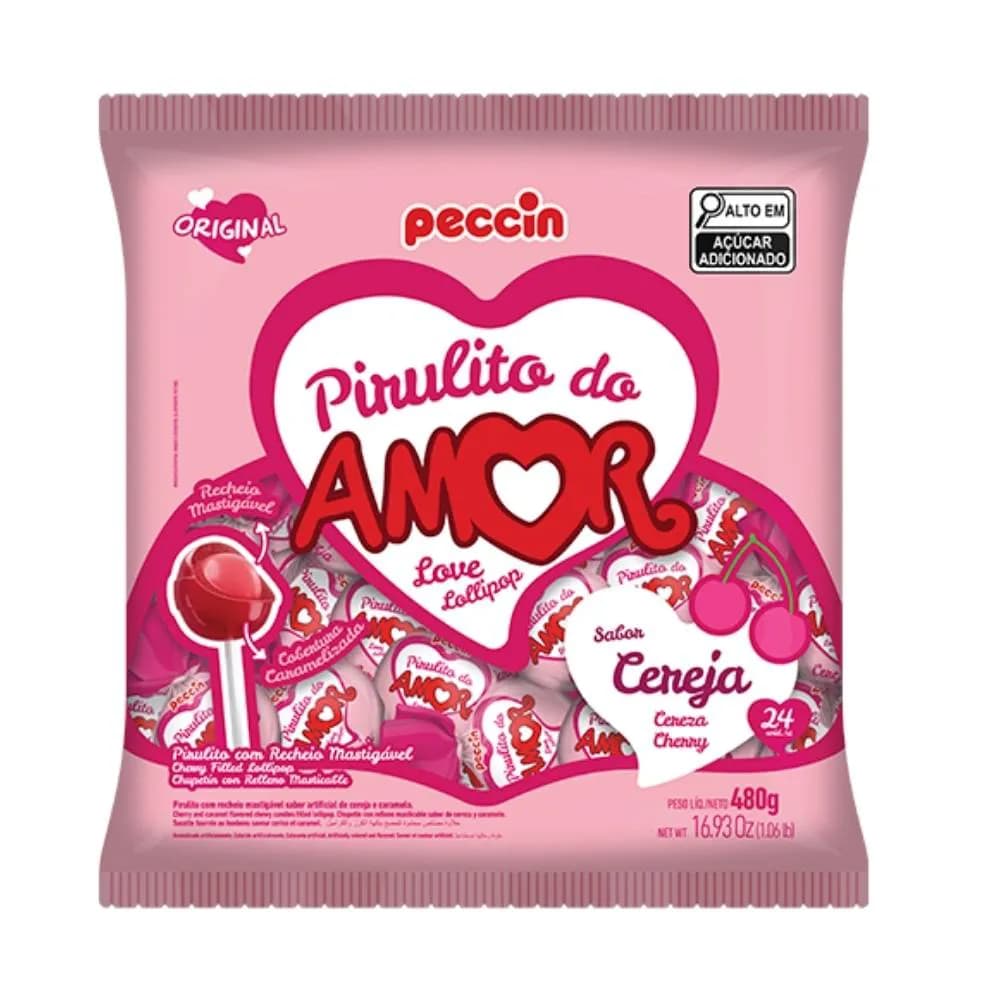 PIRULITO DO AMOR 480G PECCIN CEREJA