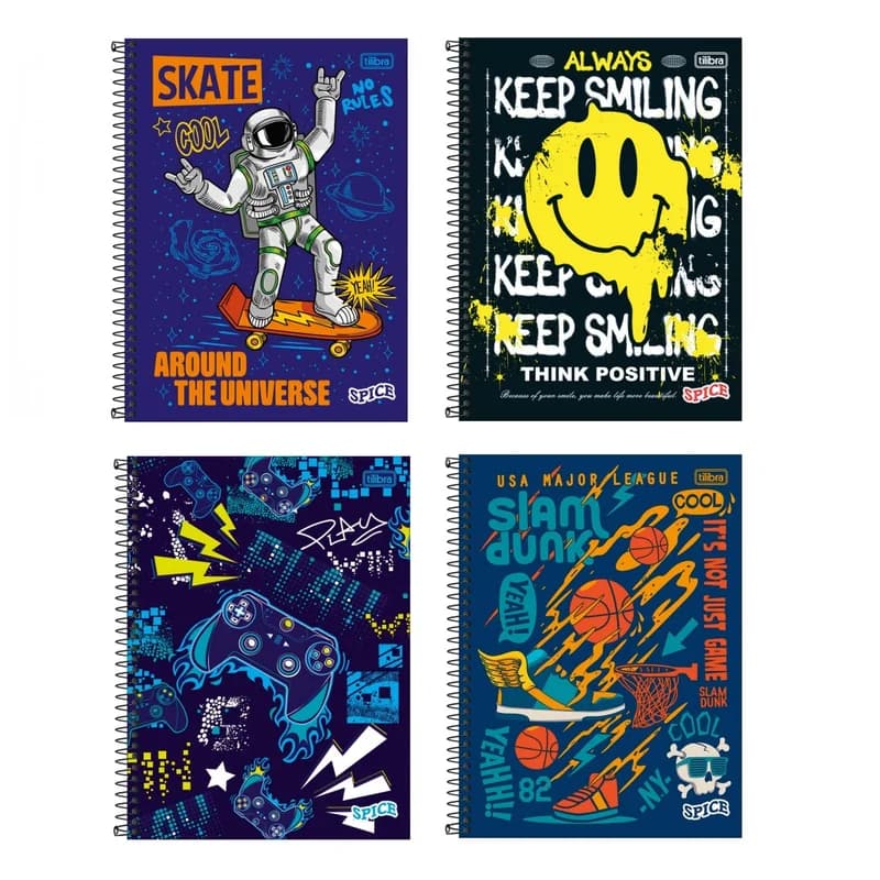 CADERNO TILIBRA CD MASCULINO 80 FOLHAS