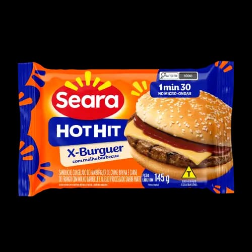 SANDUICHE SEARA HOT HIT 145G X BURGUER BARBECUE
