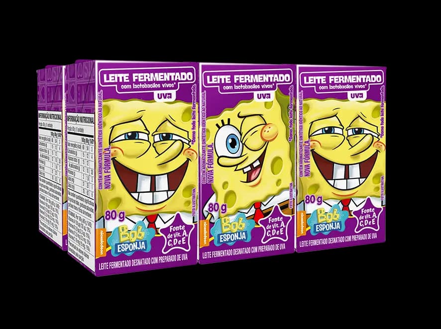 LEITE FERMENTADO ELEGE 80G BOB SPONJA UVA