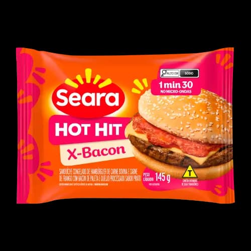SANDUICHE HOT HIT SEARA 145G X BACON