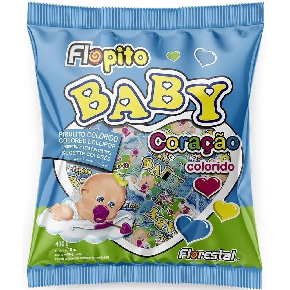 PIRULITO FLOPITO BABY 400G CORACAO MRG