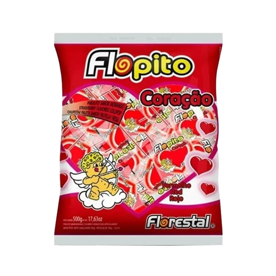 PIRULITO FLOPITO 500G CORACAO MRG