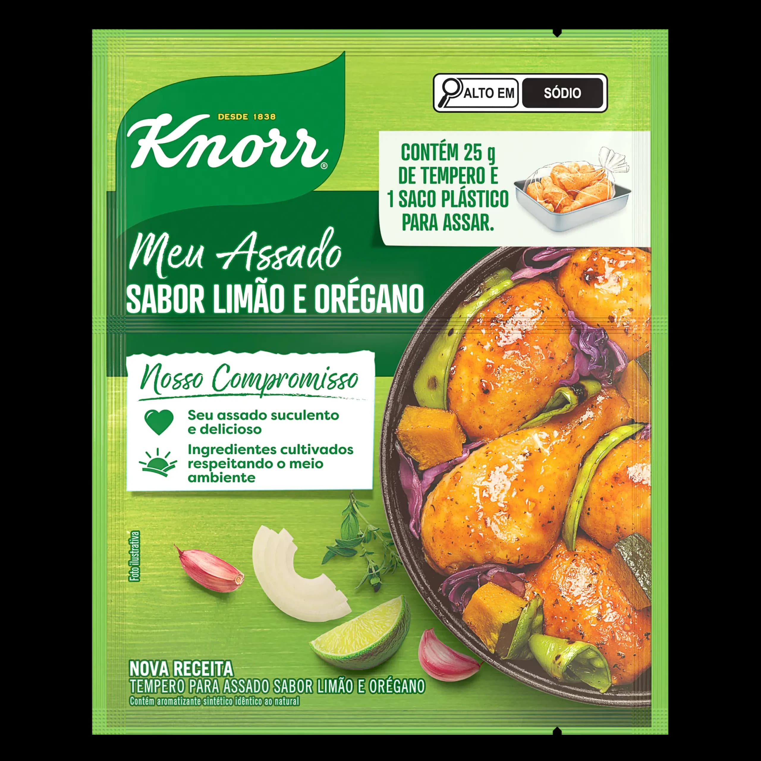 TEMPERO KNORR MEU ASSADO 25G LIMAO OREGANO