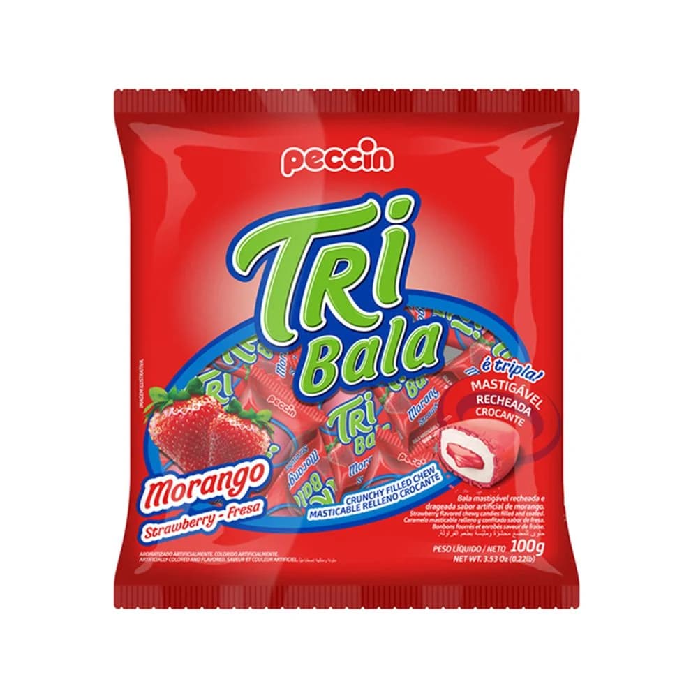 BALA PECCIN TRIBALA 100G MORANGO