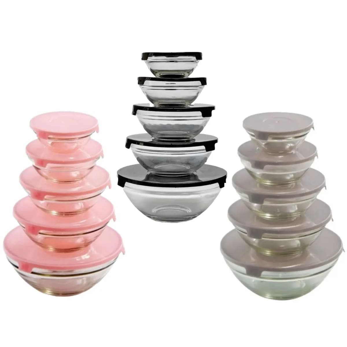 JOGOS DE POTES DE VIDRO AD 5PCS