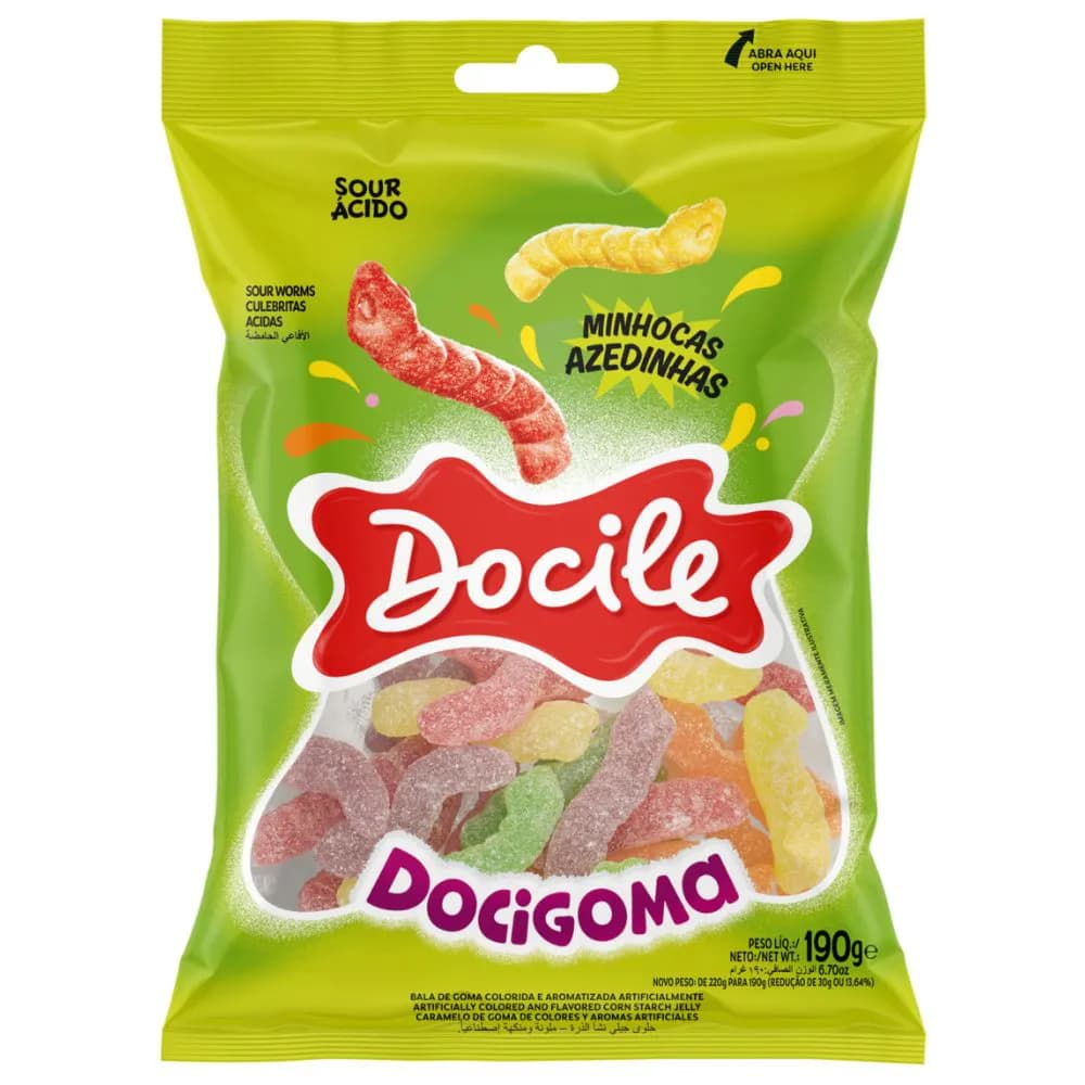 BALA GOMA DOCILE 190G AZEDINHAS