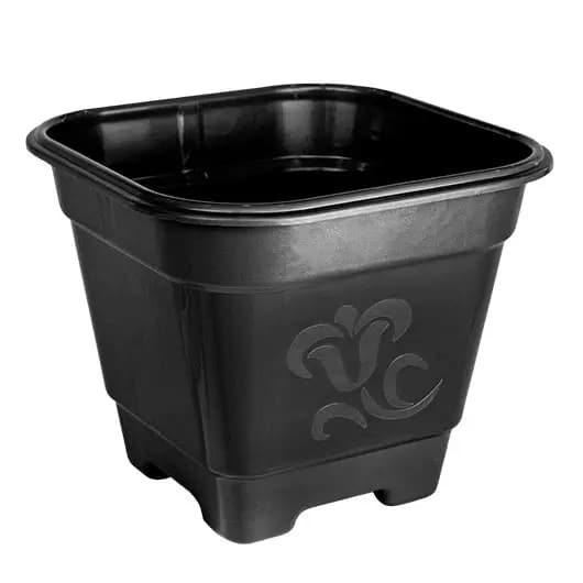 VASO QUADRADO ARQPLAST PRETO 9L