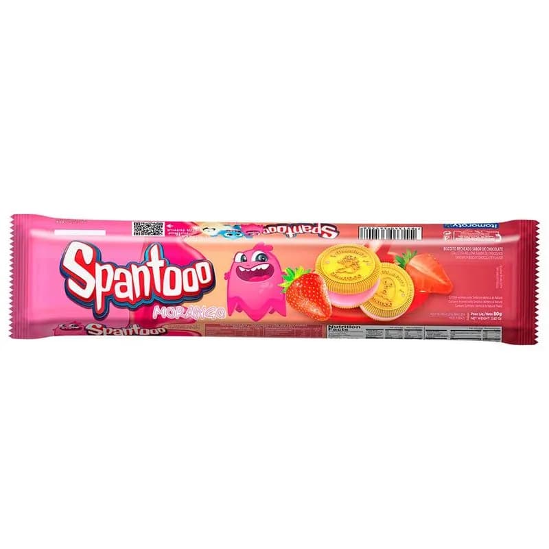 BISC RECH SPANTOOO 80G MORANGO