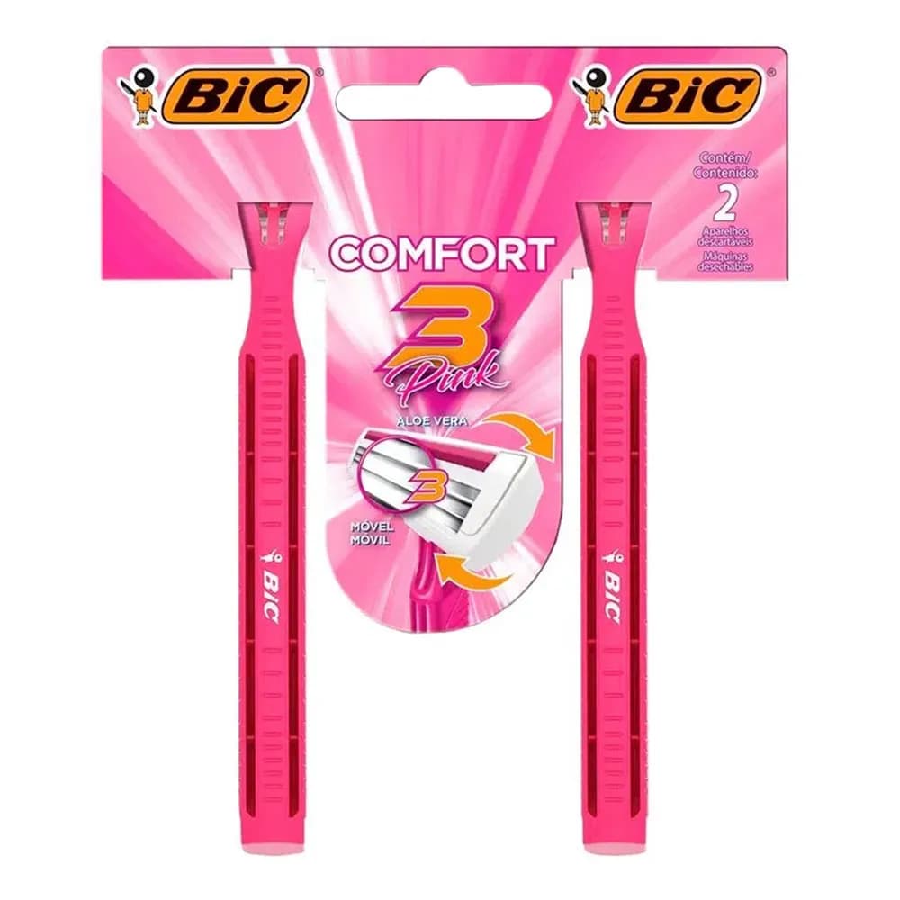 APARELHO BARBEAR BIC COMFORT 3 PINK C2