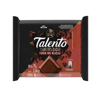 CHOCOLATE TALENTO 75G DARK 70CACAU
