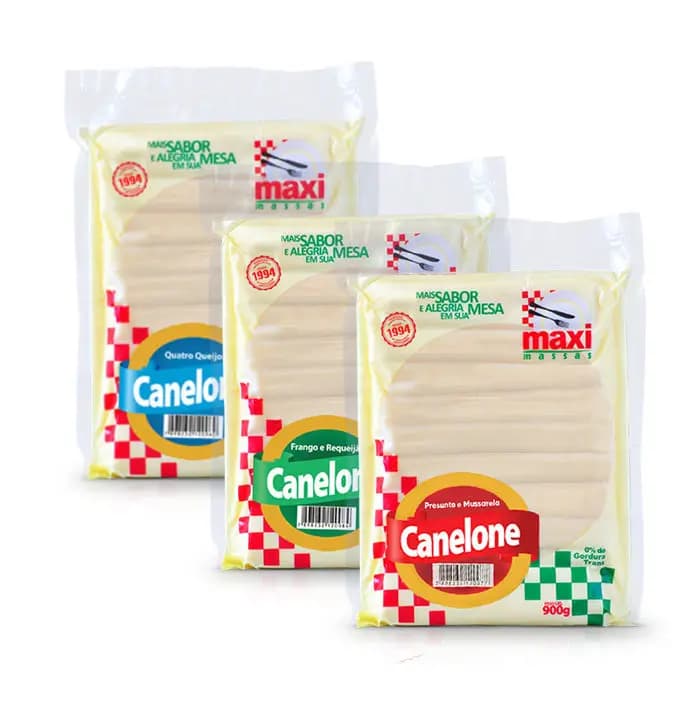 CANELONE MAXI MASSAS 900G  PRESUNTO MUSSARELA
