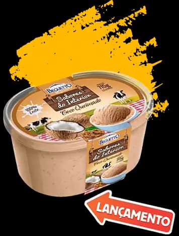 SORVETE BEGUETTO SABOR DO INTERIOR 1,5L COCO QUEIMADO