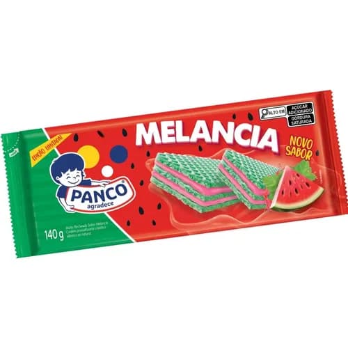 BISCOITO WAFER PANCO 140G MELANCIA