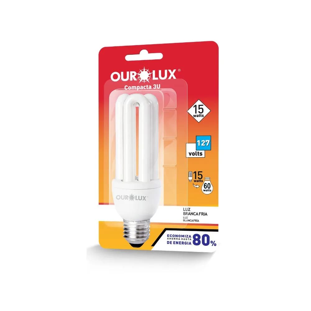LAMPADA ELET OUROLUX 3U 15W