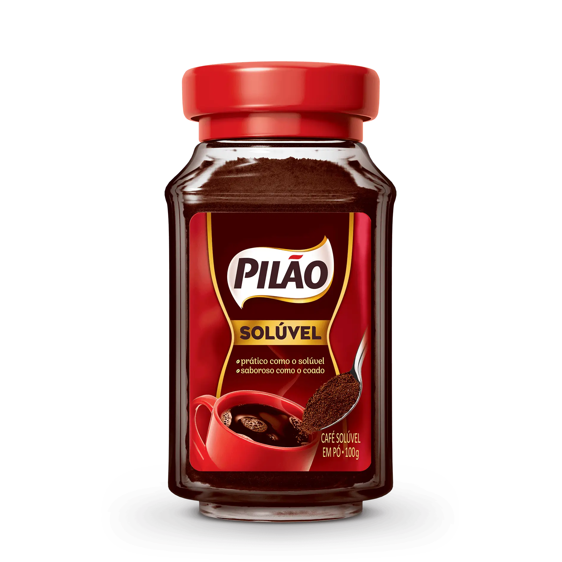 CAFE PILAO SOLUVEL 100G COADO VIDRO