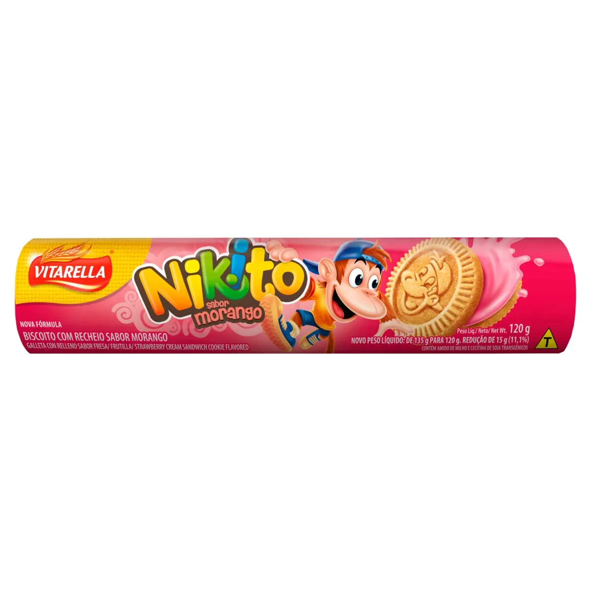 BISC RECH NIKITO 120G MORANGO