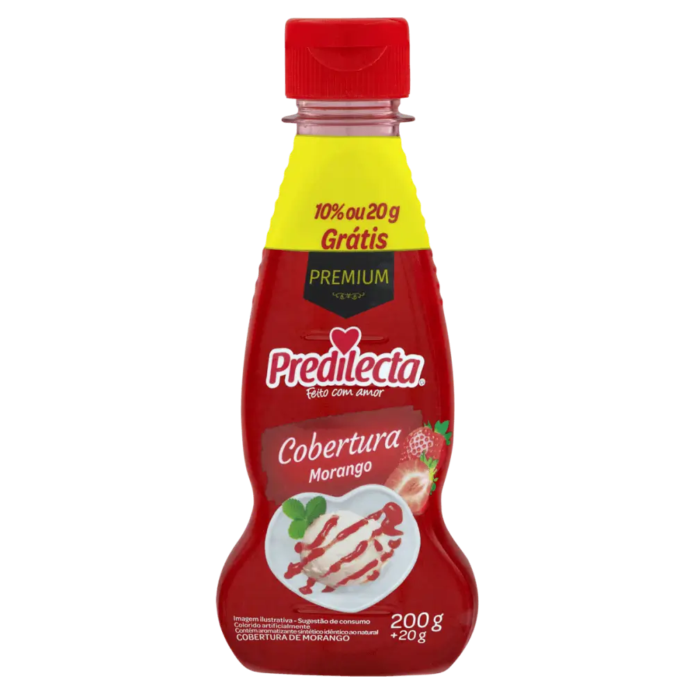 COBERTURA SORVETE PREDILECTA 220G MORANGO