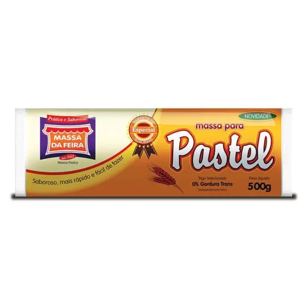 MASSA PASTEL MASSA DA FEIRA 500G