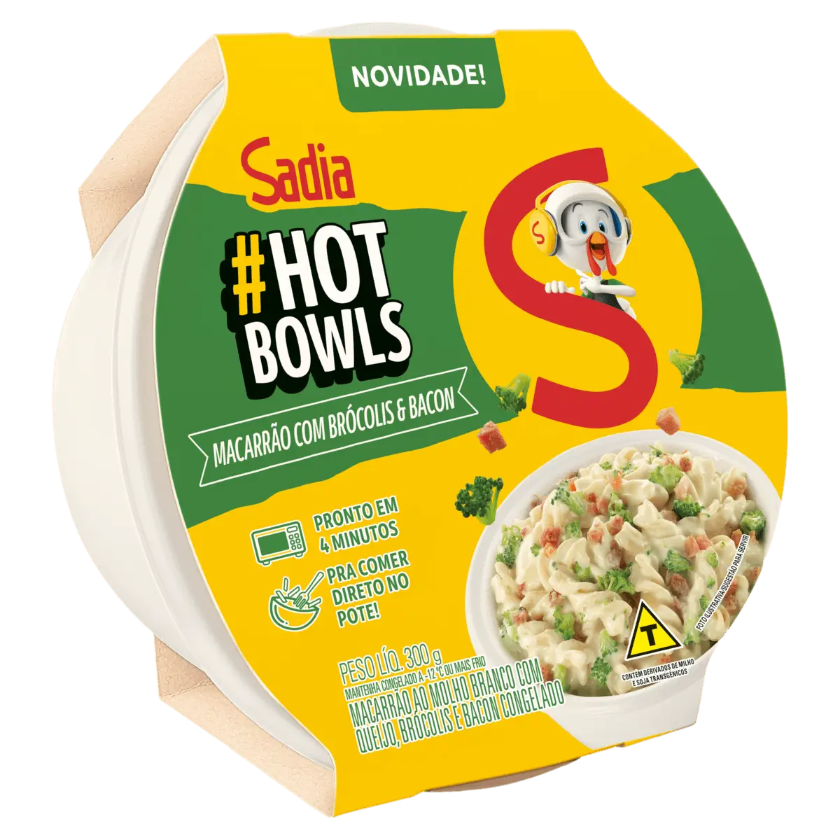 MACARRAO FUSILLI SADIA 300G MOLHO BCO BROC BACON