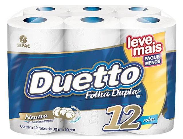 PAPEL HIG DUETTO VELVET FD 12X30M