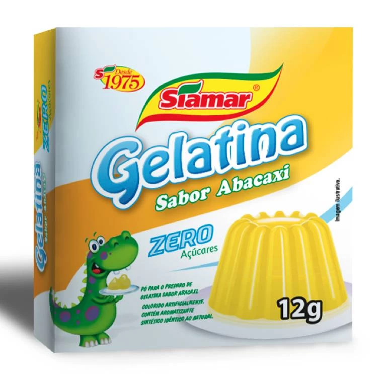 GELATINA SIAMAR 12G ZERO ABACAXI 