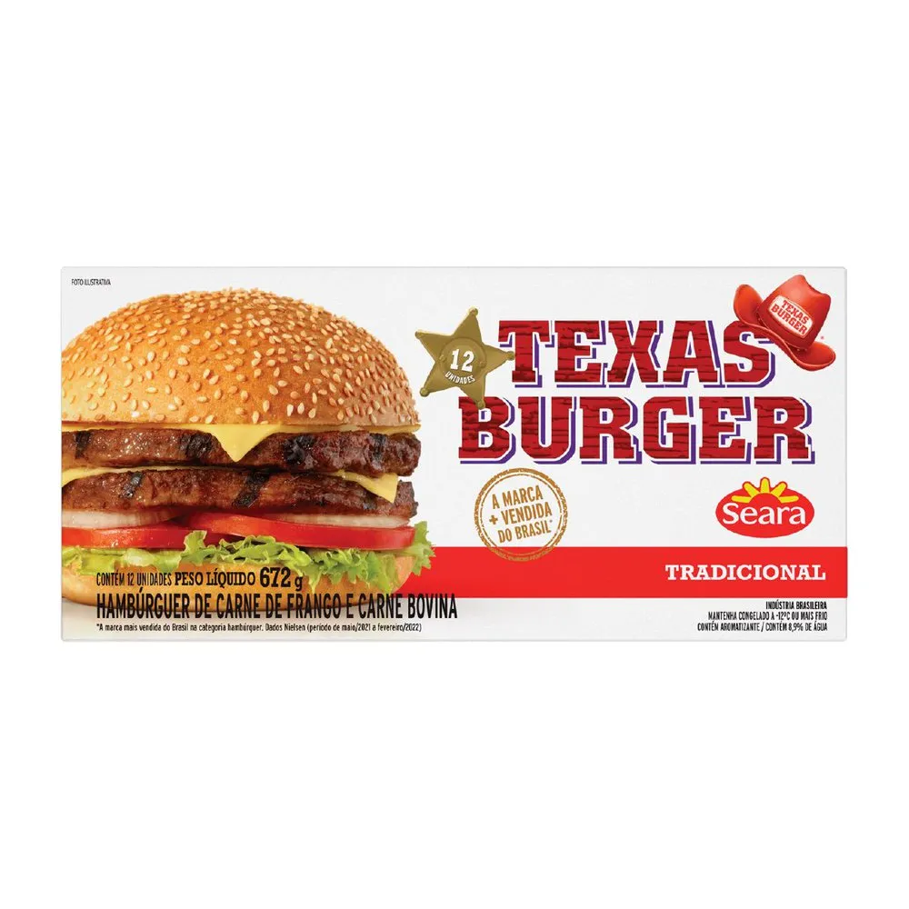 HAMBURGUER SEARA 56G TEXAS BURGER