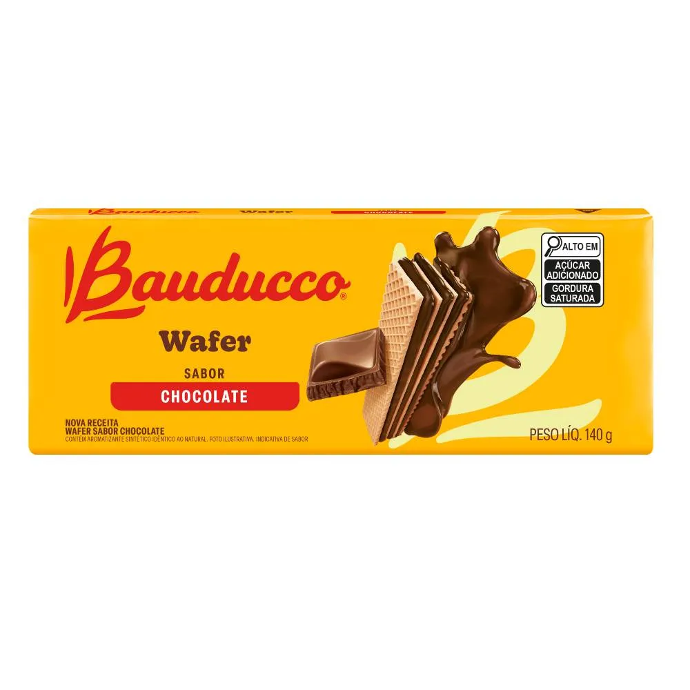 BISCOITO WAFER BAUDUCCO 140G TRIPLO CHOCOLATE