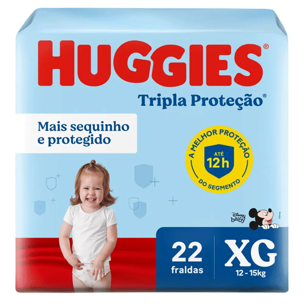 FRALDA DESC HUGGIES TRIPLA PROTECAO XG C22