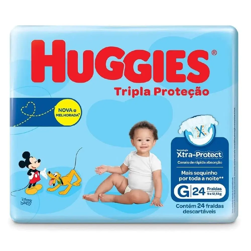 FRALDA DESC HUGGIES TRIPLA PROTECAO G C24