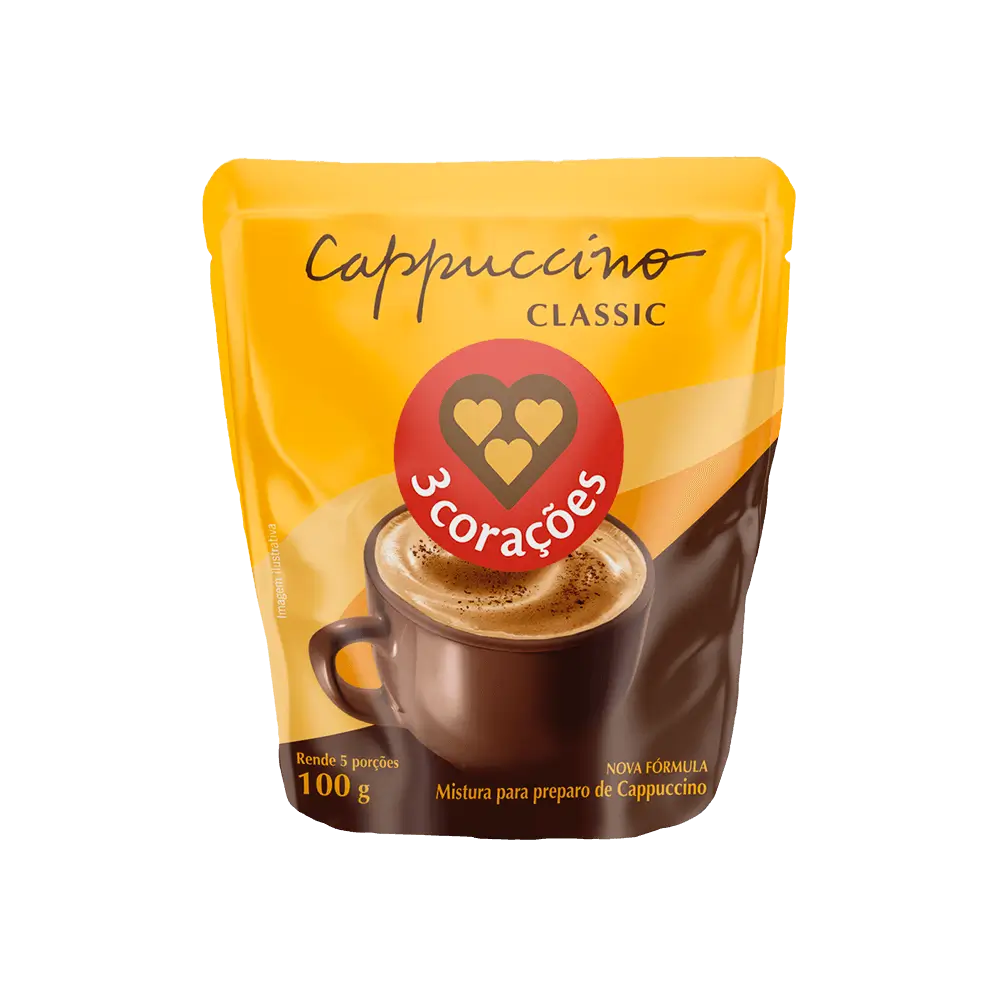 CAPPUCCINO 3CORACOES 100G CLASSIC REFIL
