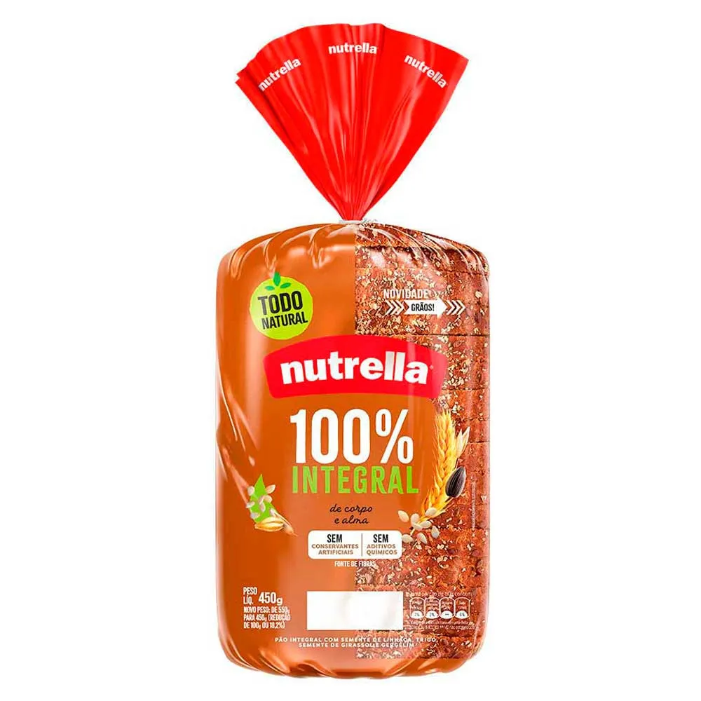 PAO FORMA SUPREME NUTRELLA INTEGRAL 450G