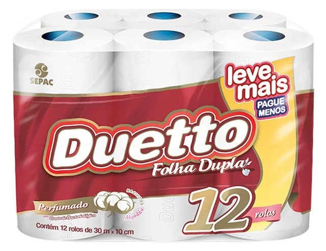 PAPEL HIG DUETTO PERF FD 12X30M
