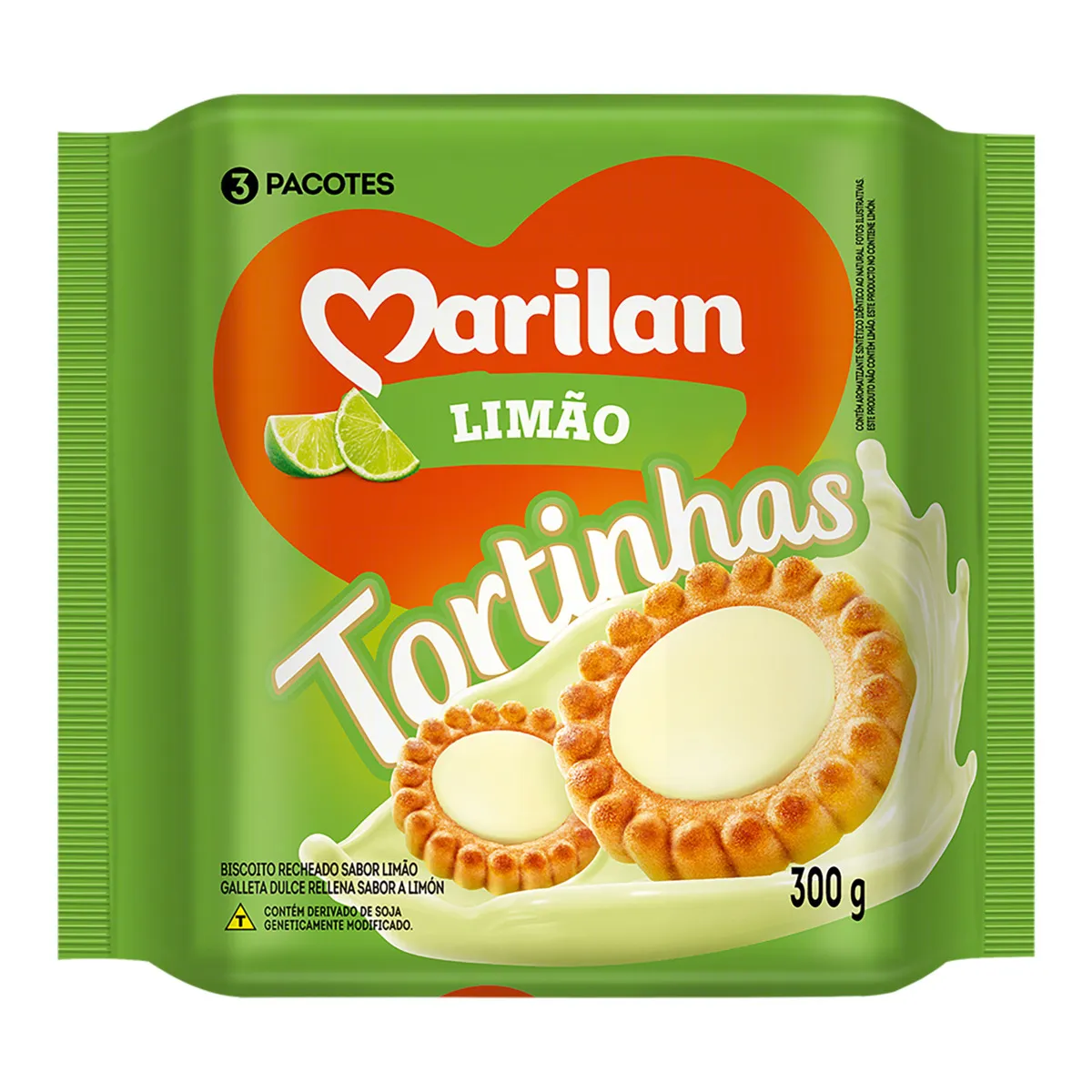 BISC MARILAN TORTINHAS 300G LIMAO