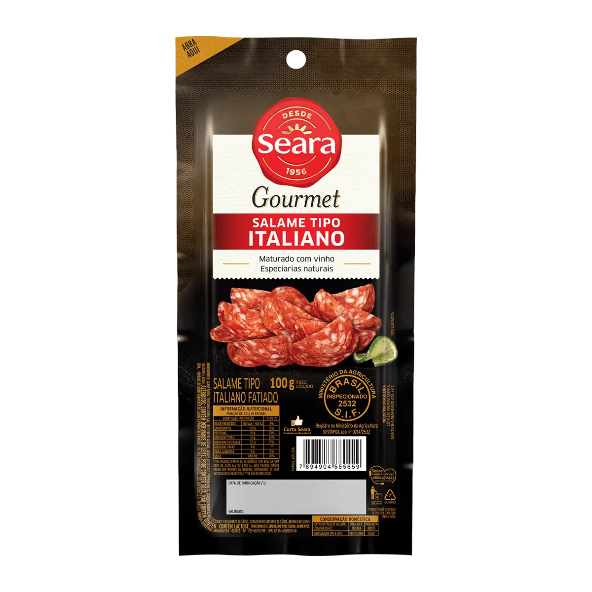 SALAME SEARA ITALIANO 100G FATIADO